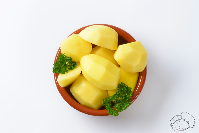 patate con pelapatate elettrico